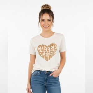 Maurice's Women's Short Sleeve Graphic Coffee Tee Large